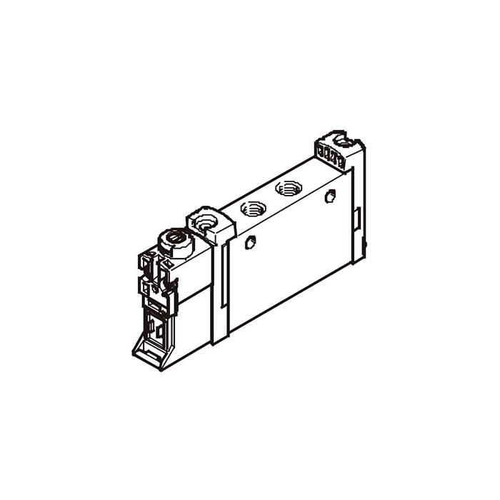 Tubular valve G1/4, two-position five-way valve, double electronic control, internal pilot, valve width 18 mm,FV-L18-B52-T-G14、574430